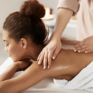 woman getting a massage
